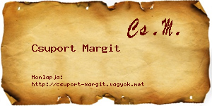 Csuport Margit névjegykártya